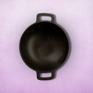 KADHAI DEEP ROUND with FLAT BOTTOM ( 10 INCH )