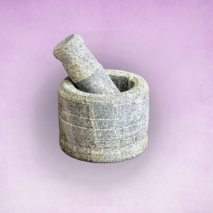 Stone Mortar and pestle round shaped (Khalbatta) large
